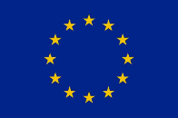 Symbol Unii Europeskiej - niebieska flaga z żółtymi gwiazdami